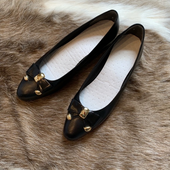 SELBY shoes natural leather with bow gold details - Picture 5 of 5